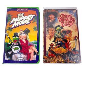 Jim Henson Muppets VHS Lot The Movie and Treasure Island
